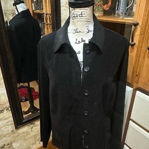 Notations black long sleeved shirt